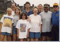 family at beach